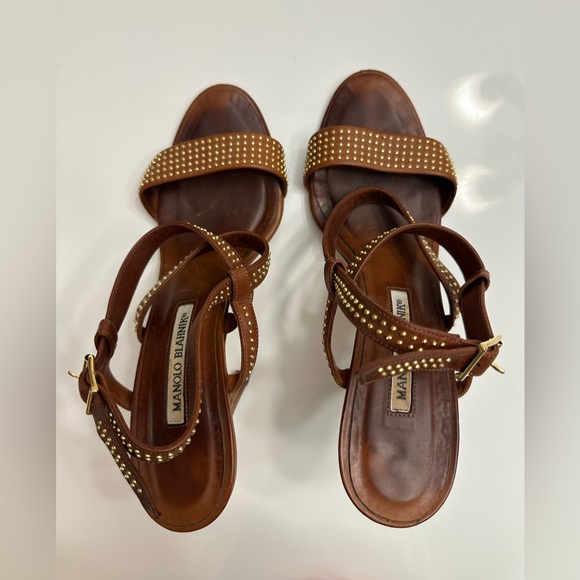 Studded & Strappy Manolo Blahnik Sandals - Picture 5 of 7